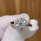 Кольцо женское из серебра 925 пробы, с бриллиантами, 2 карата, 8 мм