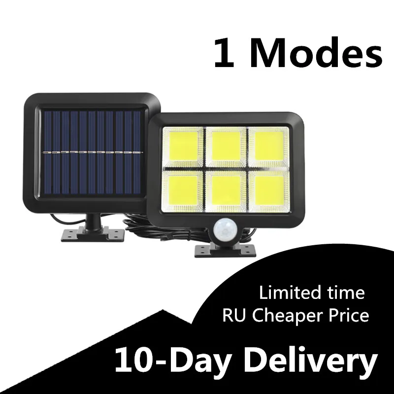 Настенный уличный светильник с питанием от солнечной батареи и датчиком