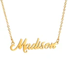 Ожерелье покрытое золотом женское пользовательские колье с подвеской в виде буквы цепи индивидуальная именная табличка ожерелье ювелирное изделие для пары, подарок