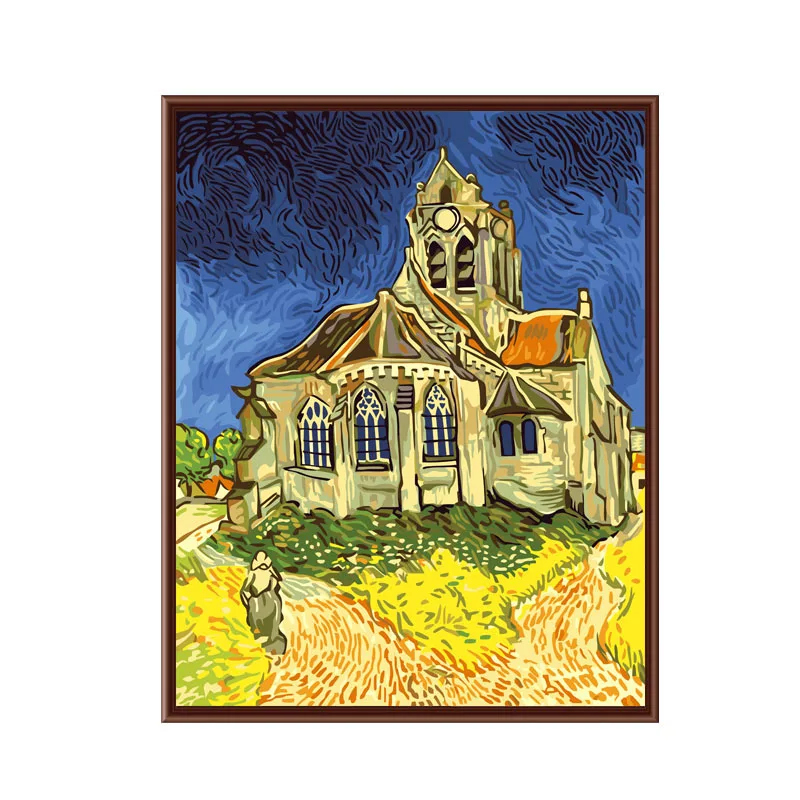 Безрамные фотографии цифровая картина маслом декоративные цветные рисунки