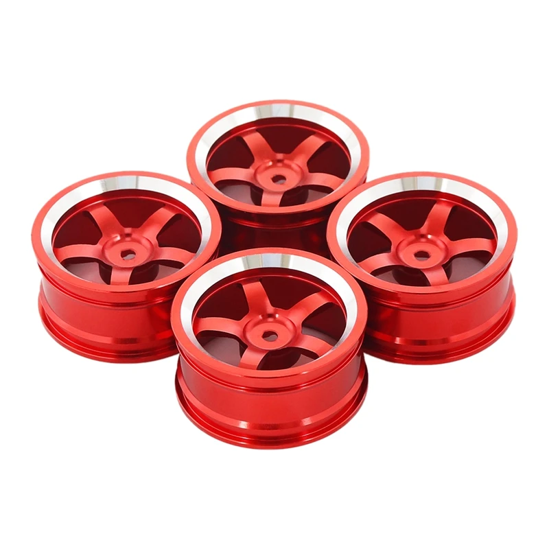 

52 x 26mm 4PCS Wheel Rims for RC Cars 1/10 Flat Running Drift Aluminum Alloy Wheels