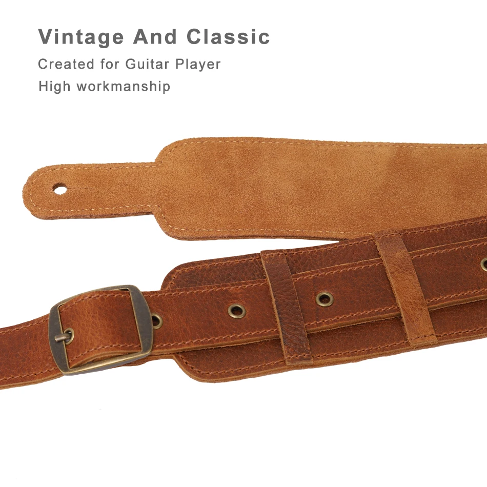 soldat erste schicht full grain kuh leder mann made gitarre strap für akustische gitarre elektrische gitarre bass free global shipping