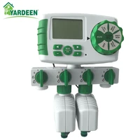 garden automatic 4 zone irrigation watering timer system garden water timer including 2 solenoid valve