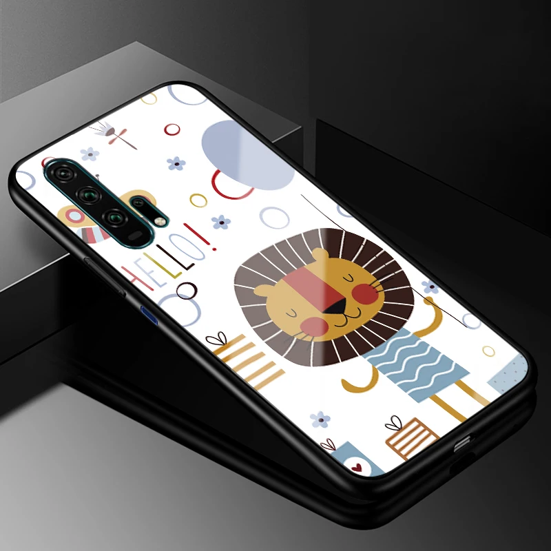 Для huawei Nova 5 T чехол Nova5T PC Пластиковый стеклянный чехол для телефона черный ТПУ бампер чехол для huawei Nova 5 T Nova 5 T чехол