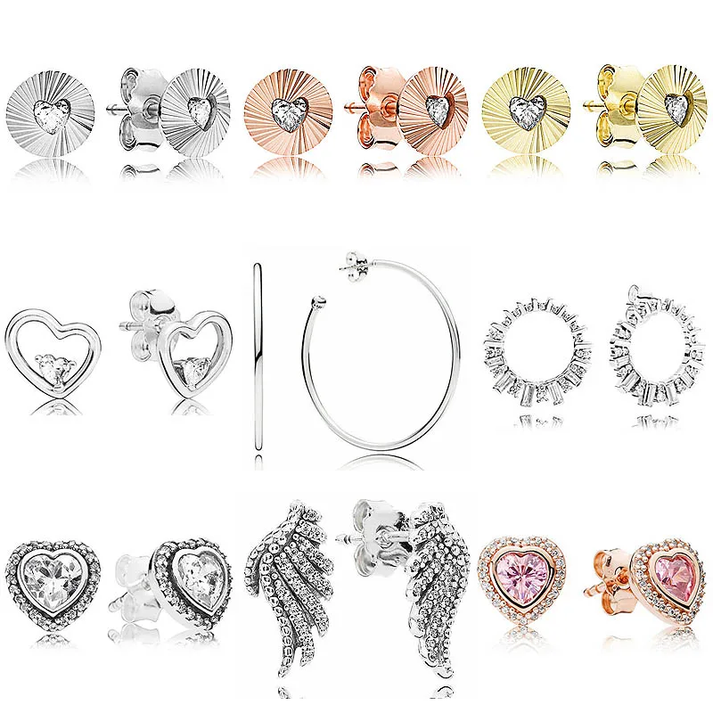 

Женские серьги-гвоздики из серебра 925 пробы, с перьями