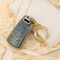 tpu car key case cover shell keychain for audi a6l a6 a5 q7 s4 s5 s7 a4 b9 q7 a4l 8w 4m tt tts rs 8s quattro 2016 2017 2018