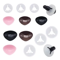 julie wang 12pcs plastic safety triangle nose buttons for teddy dog stuffed animals toy doll jewelry making sewing accessory