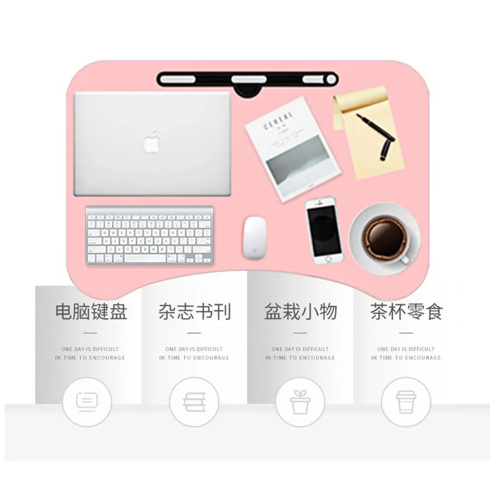 

Portable Foldable Laptop Desk Bed Table Multi-Function Lap Bed Tray Table with Storage Drawer and Cup Slot for Bed and Sofa