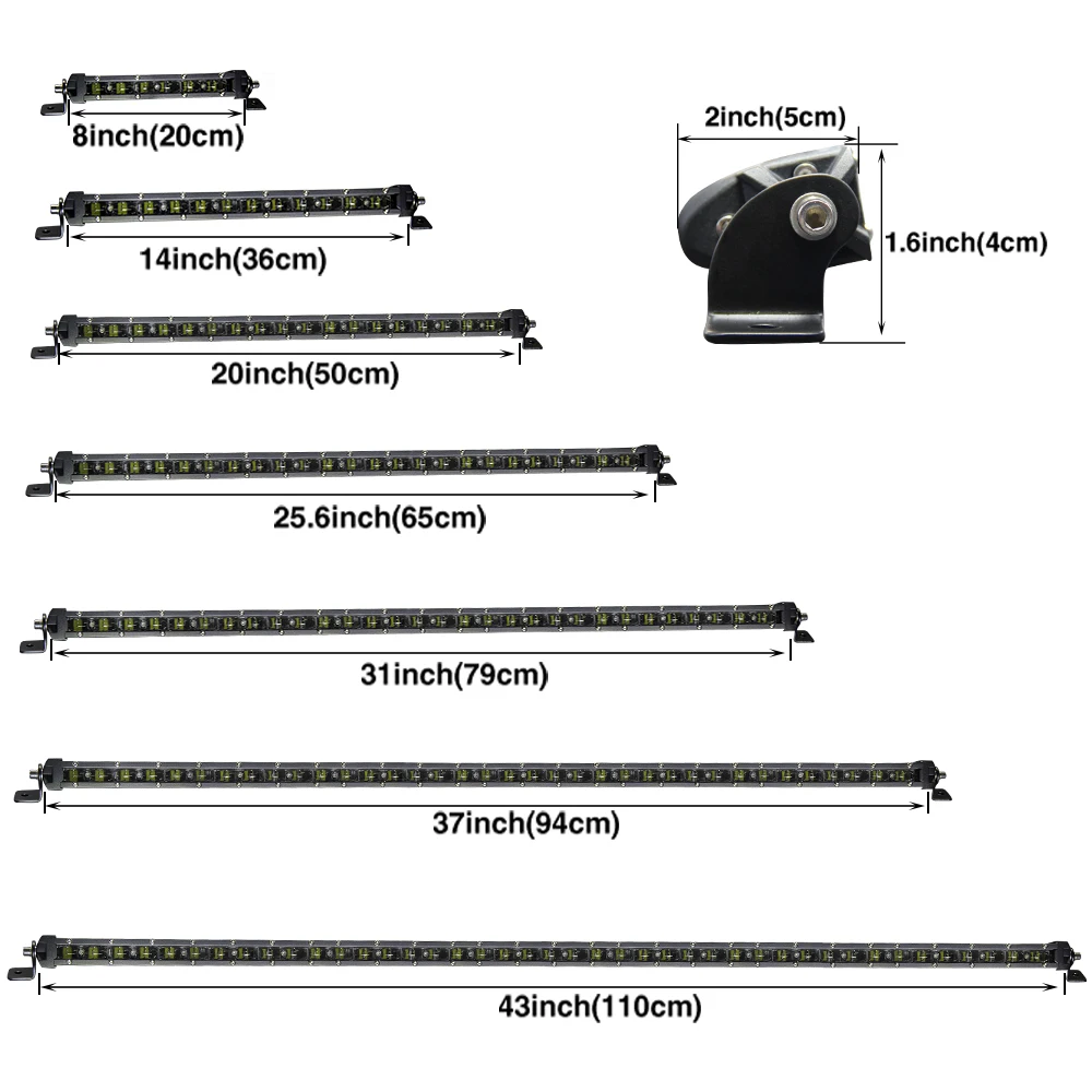 CO светильник 90 Вт 2" Led бар тонкий внедорожный 6D 6000K одиночный рабочий светильник бар комбо для Barra Led Лада Нива 4x4 джип Форд Стайлинг автомобиля