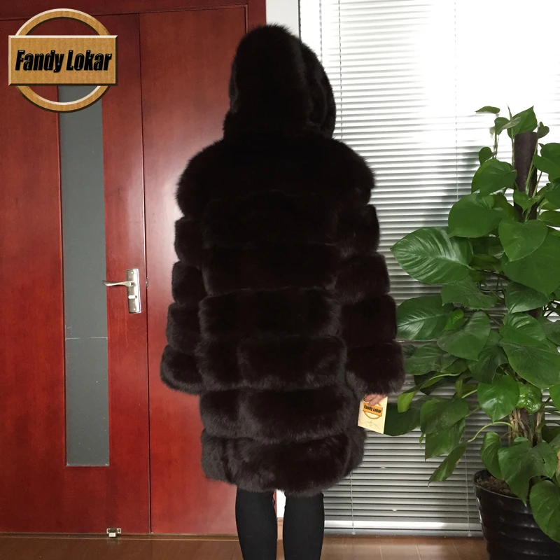 Шуба из натурального Лисьего меха fandy lokar зимняя женская шуба с