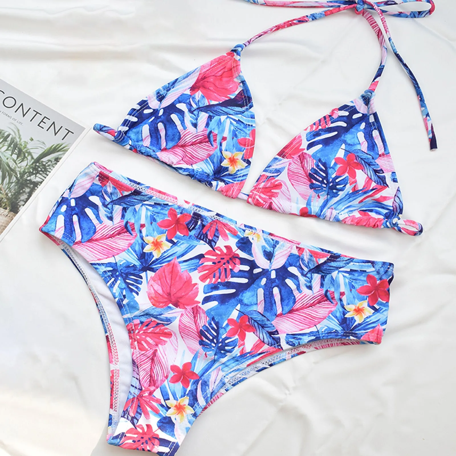 

Sexy Bikini 2021 New Push Up Bikini Set Bathing Suit Women Floral Print Beachwear Swimsuit Biquini Two Piece Swimwear Suit 1211