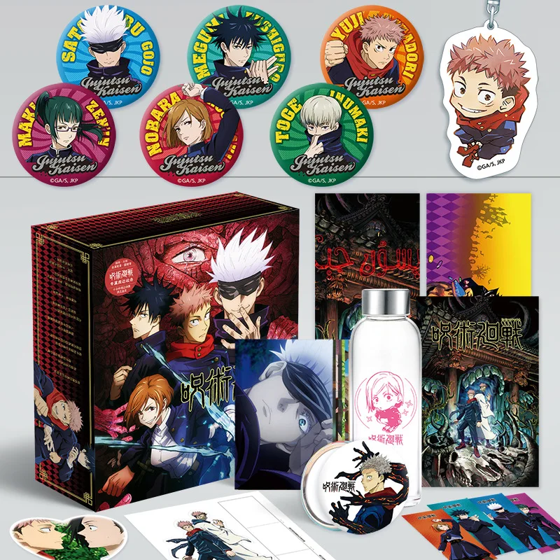

2022 Подарочная коробка на удачу из аниме ююютсу кайсена, Постер-открытка Yuji Itadori, значок, Закладка, коллекционная игрушка для фанатов