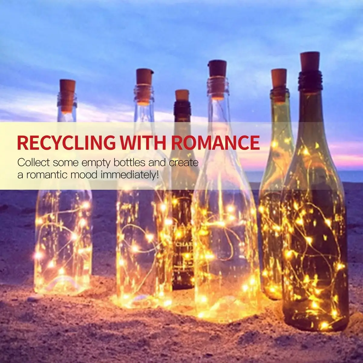 Betus 10 Pack Wine Bottles Cork String Lights - Battery Powered Decorations for wedding salon | Lighting Strings