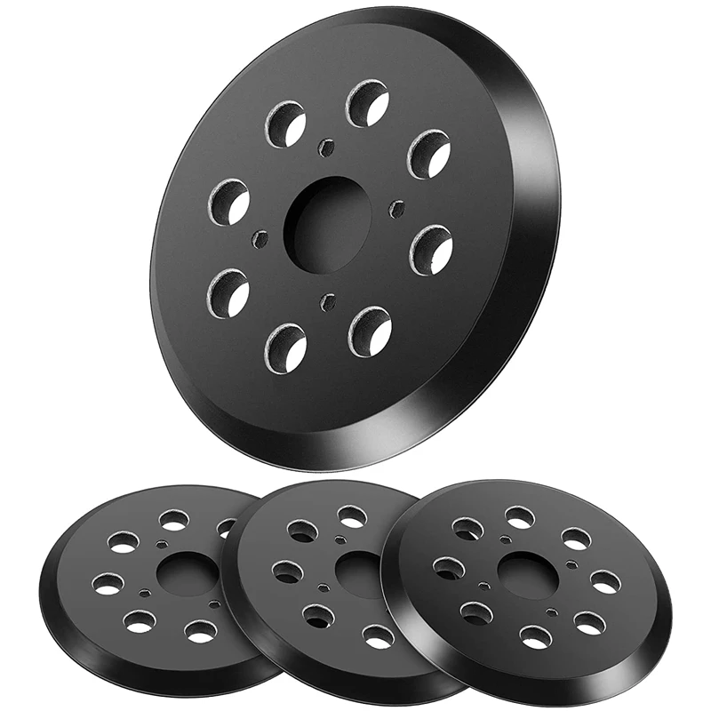 

4 Pieces 5 Inch 8 Hole Hook and Loop Sander Replacement Backing Pads 4 Eye Hook and Loop Sander Pad Sanding Pads