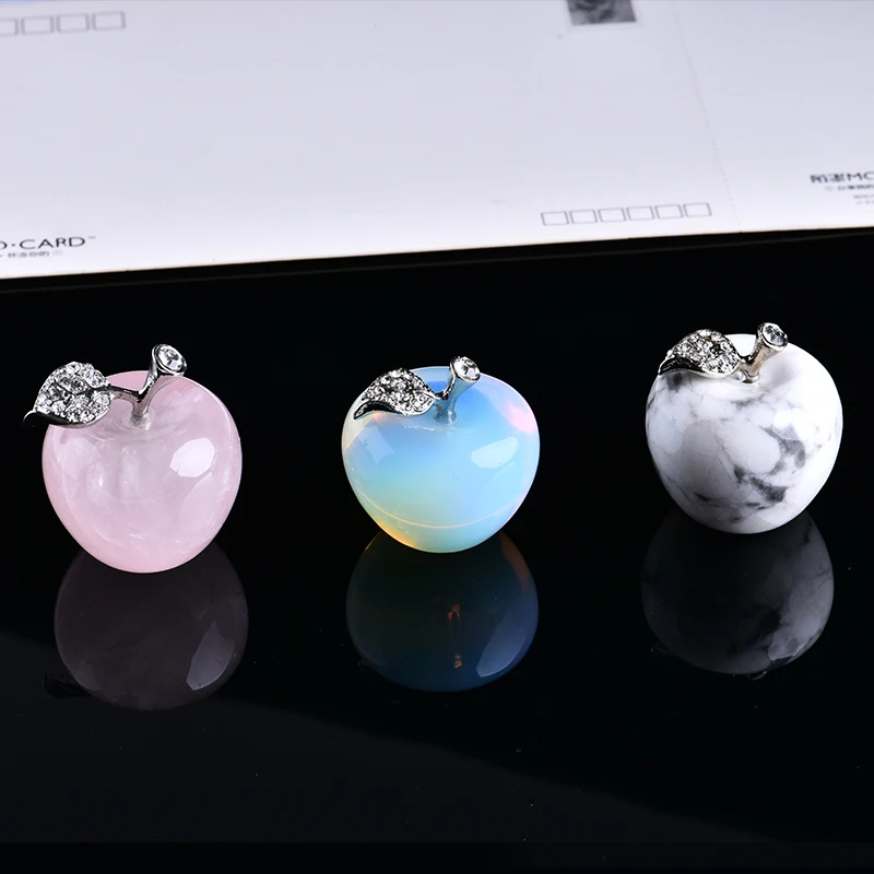 1 шт. изящный натуральный кристалл розовый кварц яблоко украшение модное