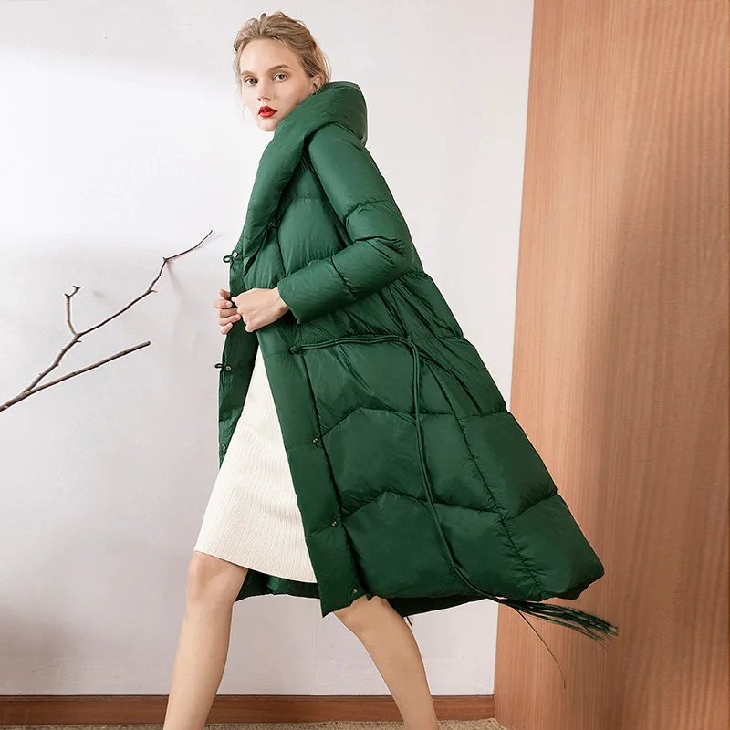 2019 женский пуховик выбранный 90% белый утиный пух пальто парка перо одежда для