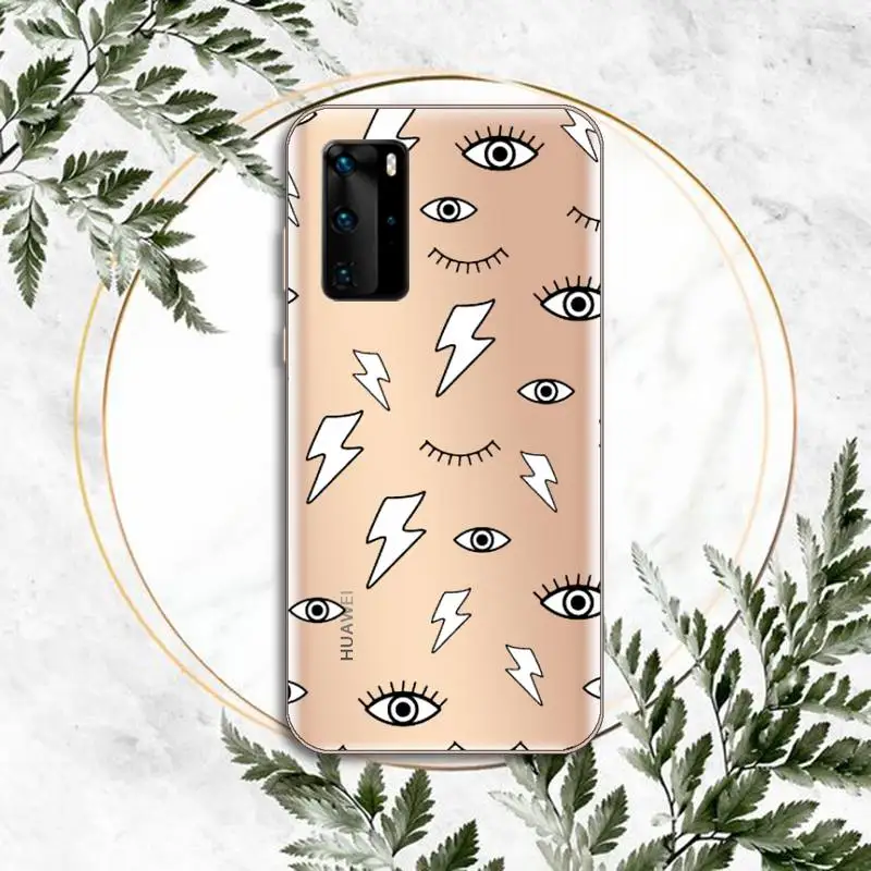

eyes Phone Case Clear Transparent for huawei honor P 40 30 20 lite Pro 10 i 8 9 x p smart 2019