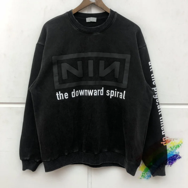 

Oversized Foaming Embroidery Sweatshirts Men Women High Quality Crewneck