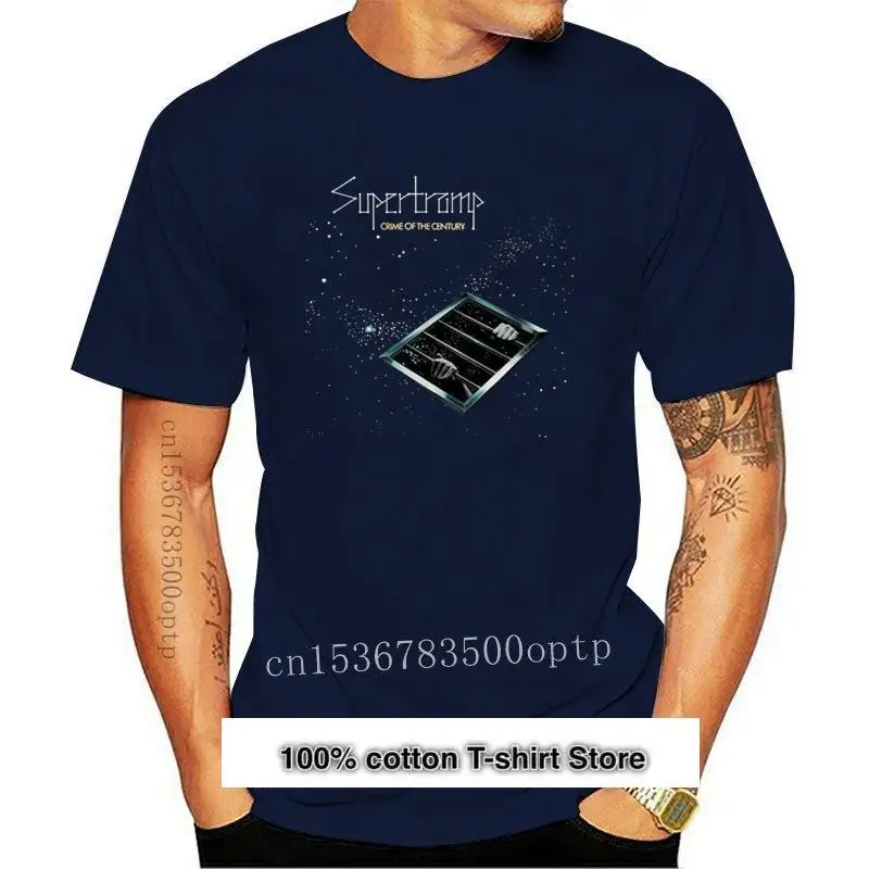 

Camiseta blanca divertida para hombre, camisa negra, diseño de banda Supertramp, Dotion