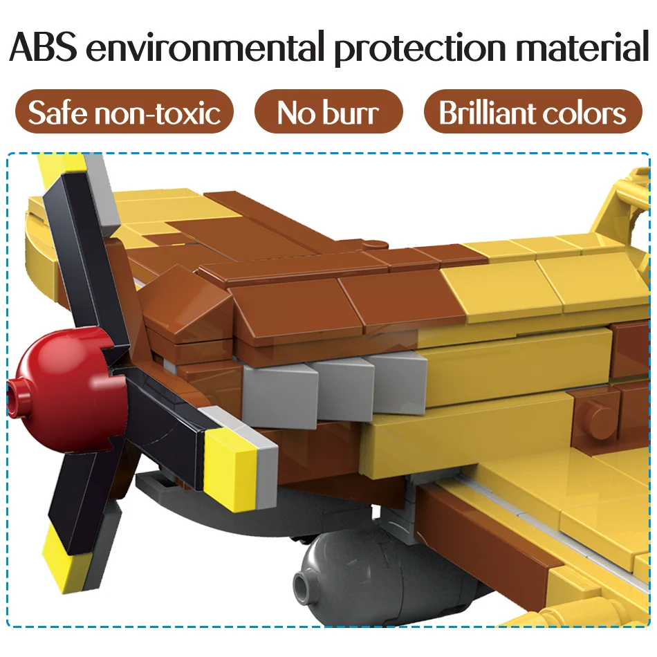 Военный классический самолет BF 109/PT 17/ P 51/P 47/AR196 модель строительные блоки WW2