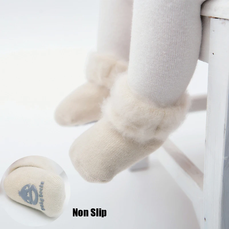 

Baby Non Slip Socks For Newborns Warm Thick Terry Cotton Toddlers Sock Velvet Winter Sock For Baby Girl Cute Protector Accerrory
