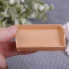 112 миниатюрная деревянная тарелка для кукольного домика, модель подноса для декора кукольного домика