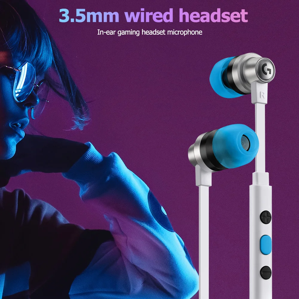 

Logitech G333 3.5mm KDA Limited Edition In-Ear Gaming Headphones with Microphone USB for Laptop PC Gaming LOL K/DA Earphone