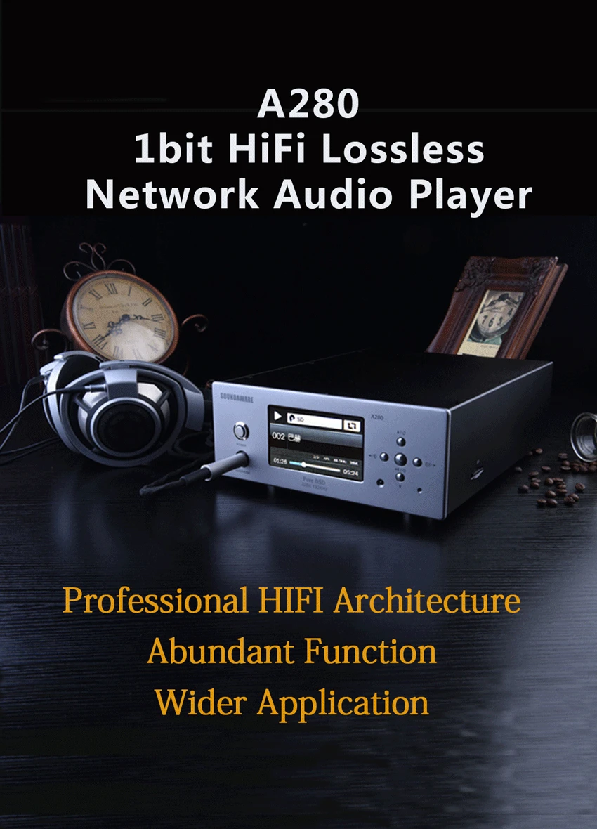 Soundaware A280 1 бит HIFI Lossless сетевой встроенный музыкальный плеер DSD128 ROON MQA 192 кГц PCM независимый ЦАП усилитель для наушников