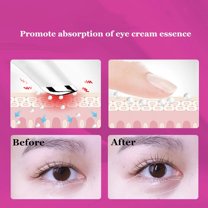 

Electric Eye Massager Vibrating Eye Thermal Massager LED Photon Light Therapy Eye Care Bar Facial Slimming Lifting Massage Stick