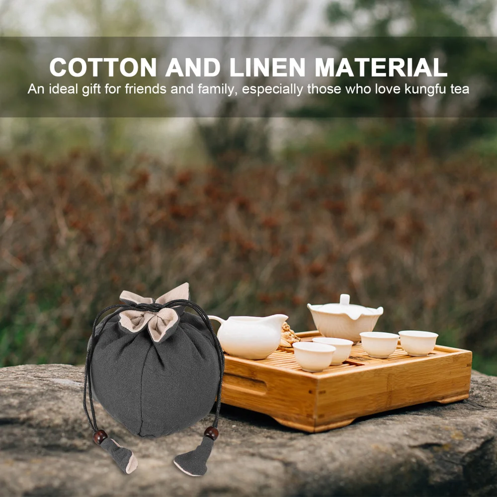 

Cotton Linen Water Cup Bag Fashion Tea Cup Set Bottle Cover Bag Pouch