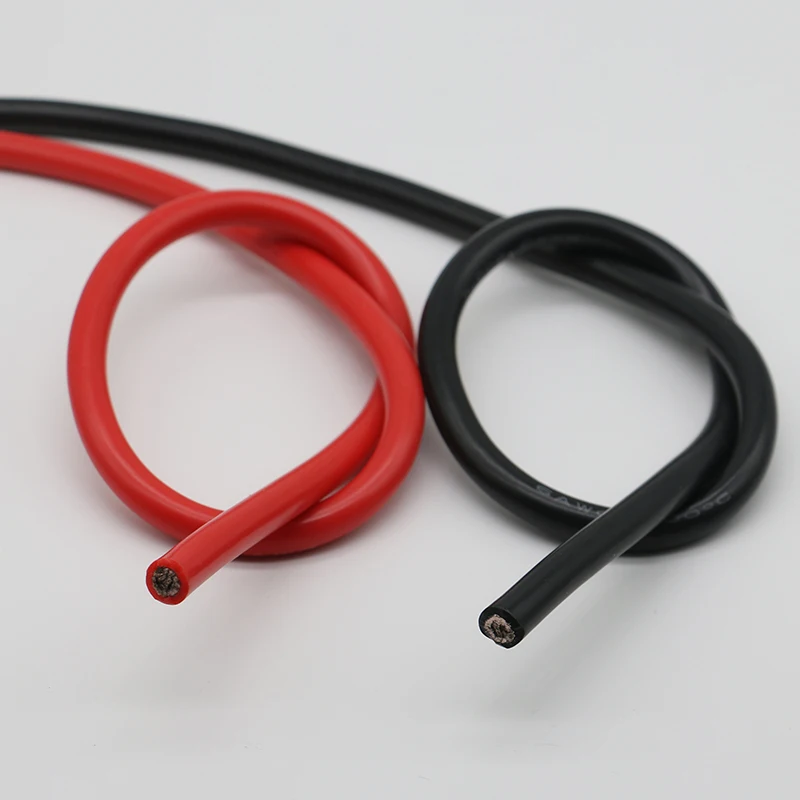 Сверхмягкий силиконовый кабель COMPSON 1 м или 5 красный черный 6AWG термостойкий