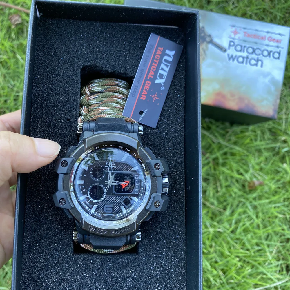 Многофункциональные выживания часы браслет инструмент для использования на