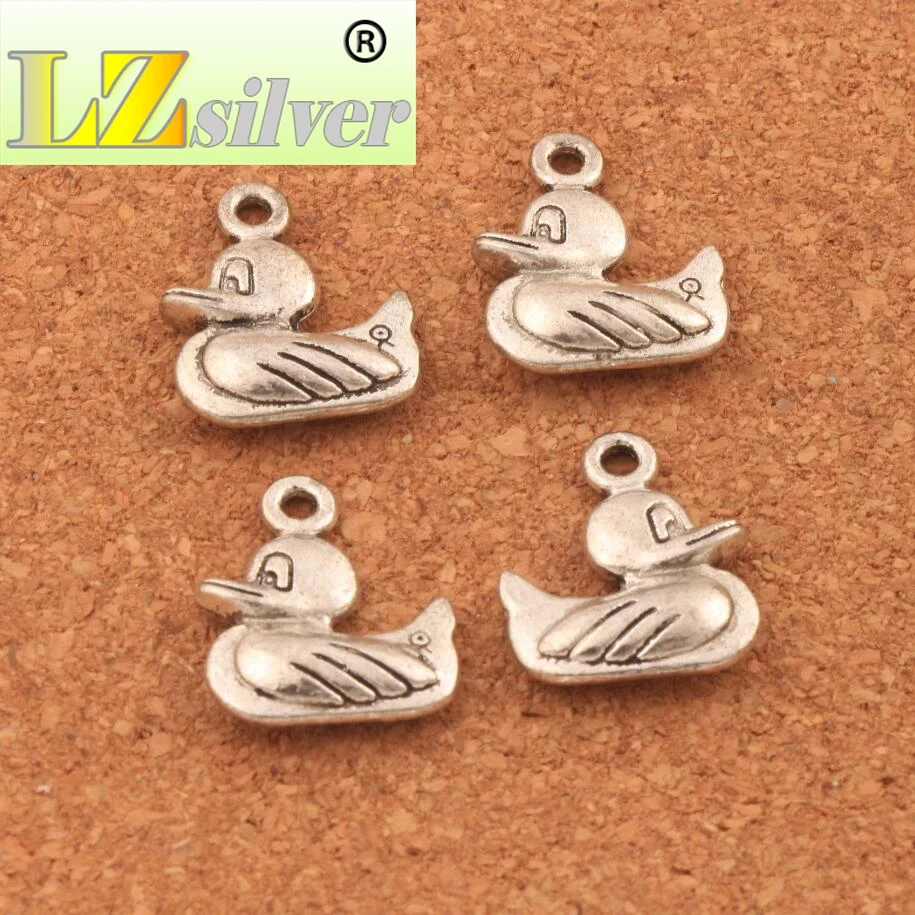 Happy Ducks Swimming Spacer Charm Beads 15.8x18.9mm 77PCS Zinc Alloy Pendants Alloy   Jewelry DIY L097