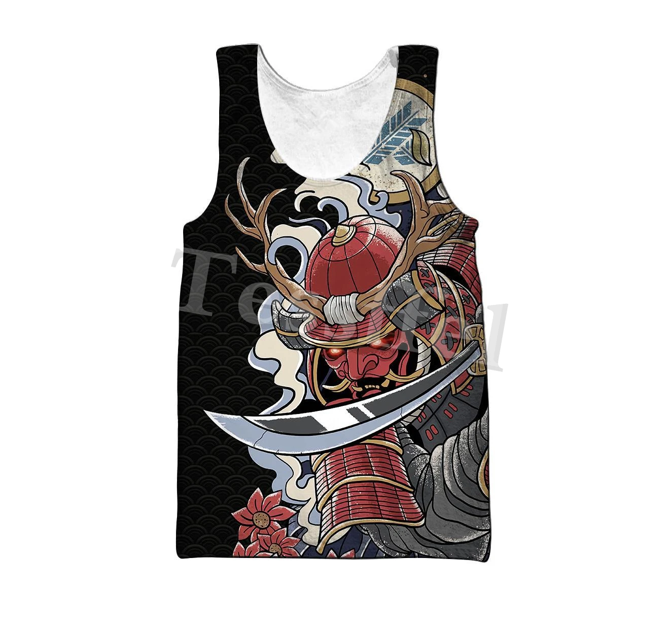 

Tessffel Japan Tattoo 3D Printed Fashion Summer Men's Vest Harajuku Casual Samurai Mask Tank Top Streetwear Style-4