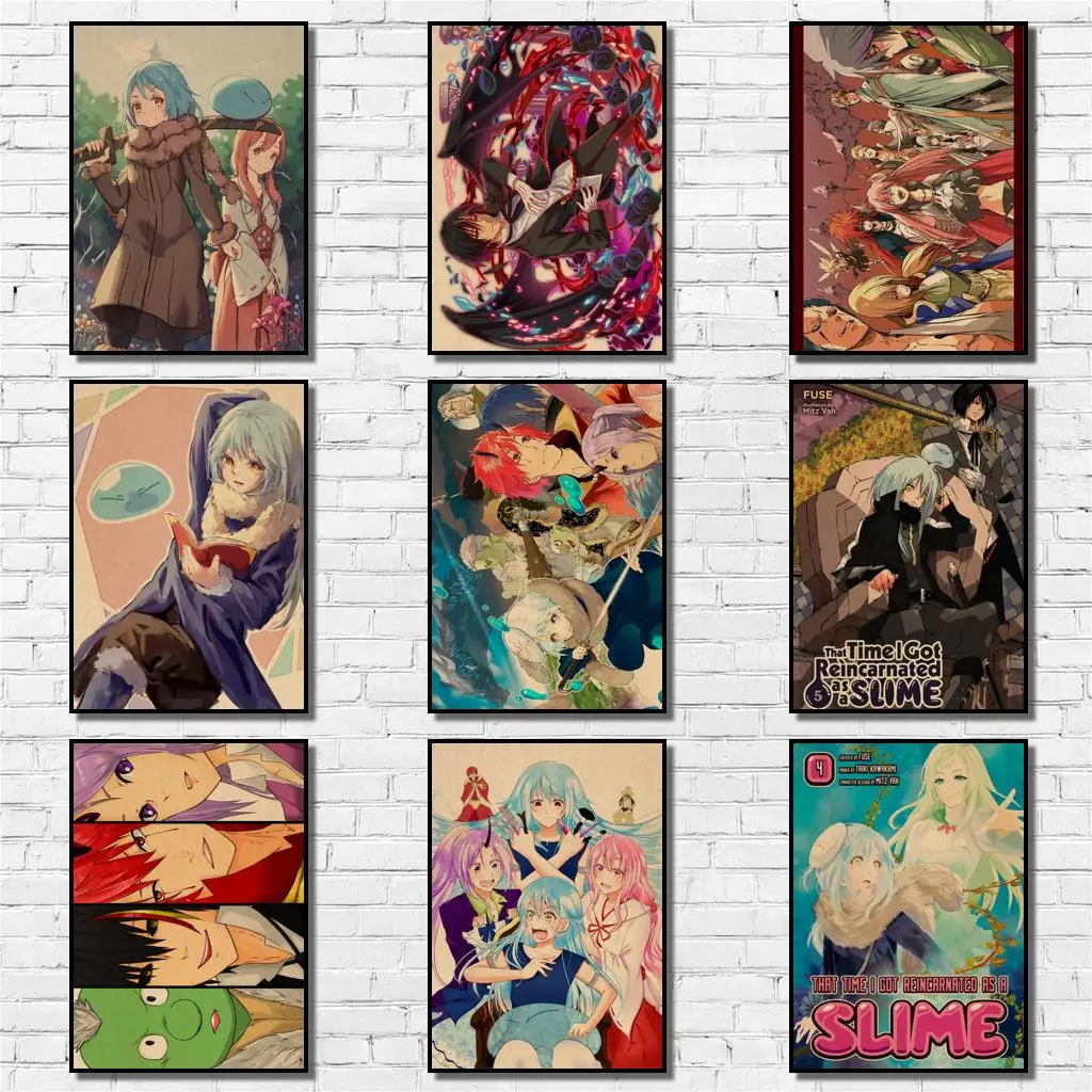 

50 Дизайнов тот раз, когда я получил Реконструированный как слайм, наклейка на стену, картина для кофейни, бара