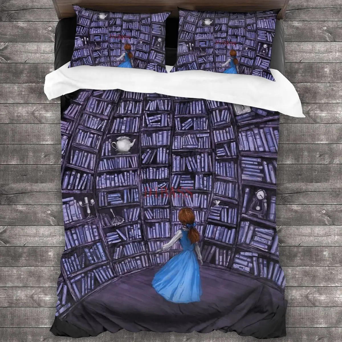 

So Many Books 100%Pure Cotton Comforter Set with 2 Pillowcase,Soft Microfiber Duvet Cover Set, Bedding Sets Bed Set