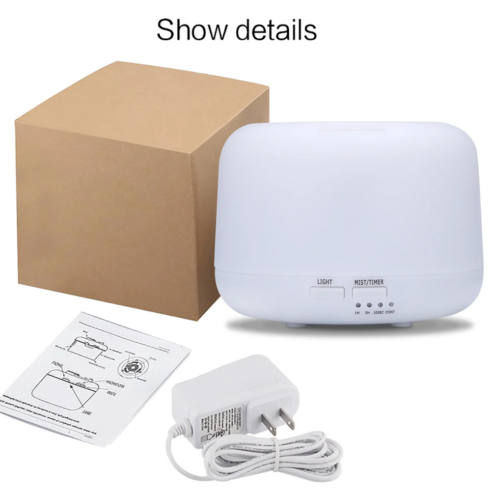 

500ml/300ML Ultrasonic Air Aroma Diffuser with 7 color Lights Electric Aromatherapy Essential Oil Aroma Diffuser Mist Maker