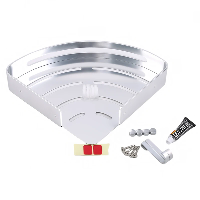 Настенный угловой держатель для шампуня ванной кухни|Полки и стеллажи хранения| |