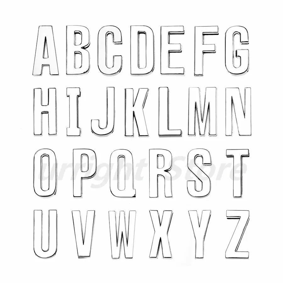 1 шт. A-Z буквы английского алфавита Серебряный Простой Внутренний диаметр: 18 мм