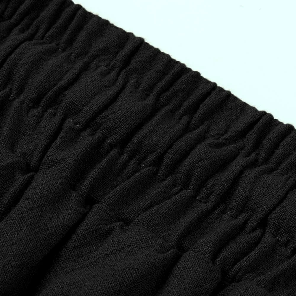Брюки мужские pantalones hombre уличная тренировочные штаны-шаровары хлопок лен фестиваль мешковатые Твердые Брюки Ретро цыганские штаны