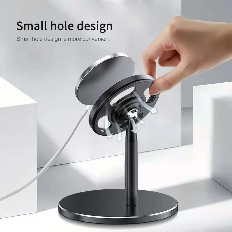 2020 New Mini Wireless Magnetic Charger Dock Mobile Phone Holder Desk Stand For IPhone 12 Pro Max Metal | Мобильные телефоны и