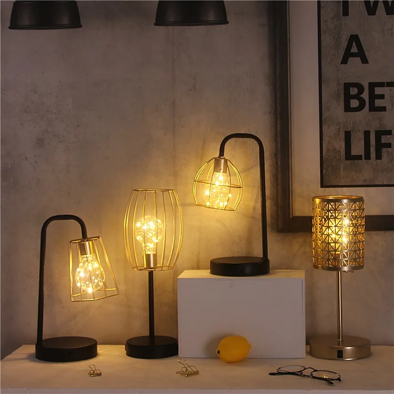 3D геометрический Железный художественный светодиодный светильник железный