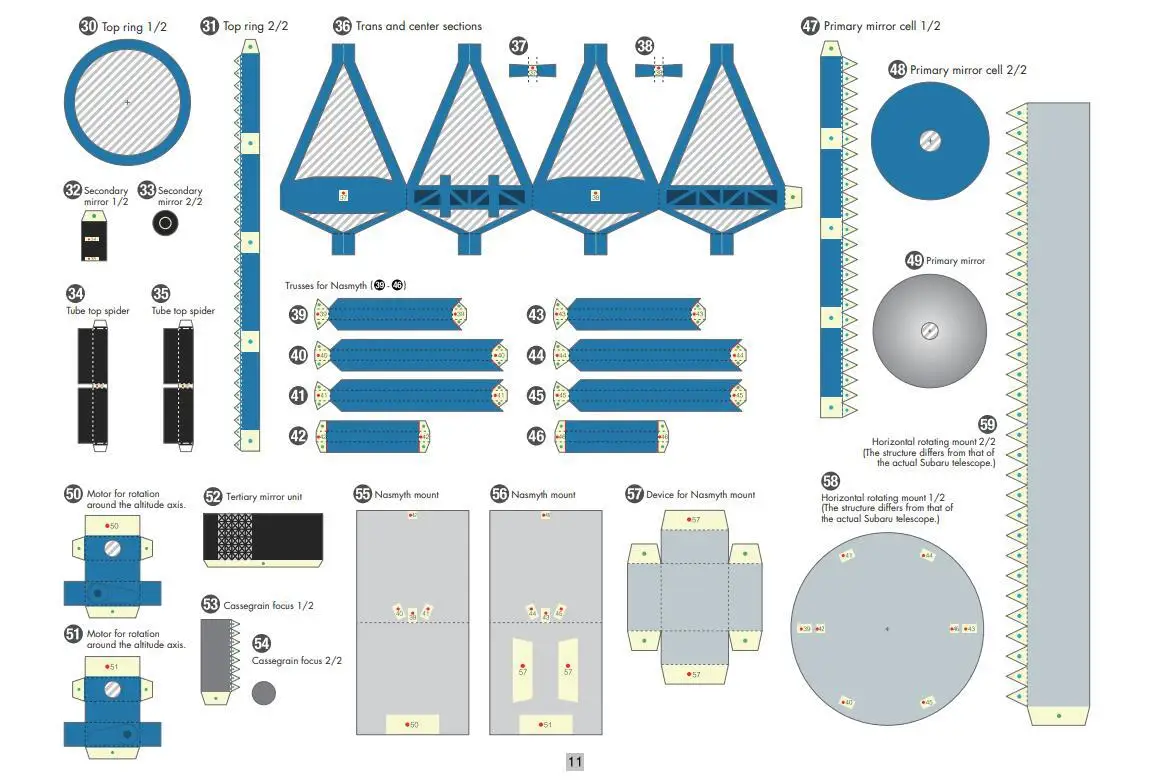 Телескоп 3D в стиле естественных науки бумажная модель сделай сам мультяшная