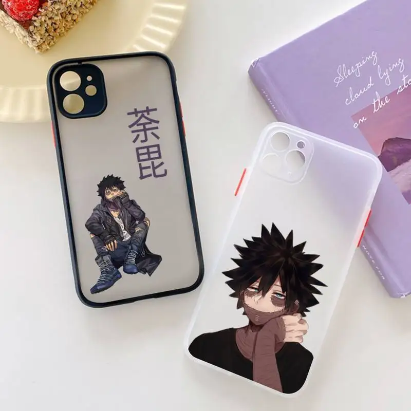 

FHNBLJ dabi boku no hero academia manga Phone Case for iPhone X XR XS 7 8 Plus 11 12 pro MAX Translucent Matte Shockproof Case