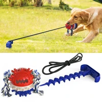 dog toys outdoor interactive toys tug of war dog walking draw string ball sounding pet leakage food toys teeth cleaning supplies