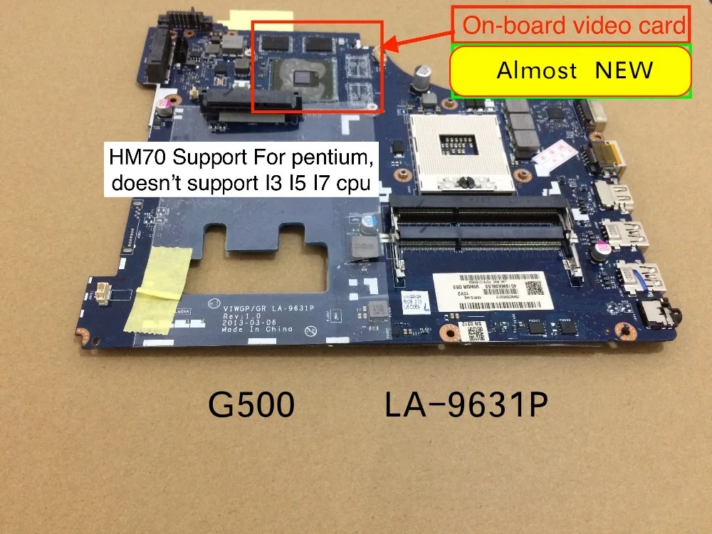 Протестировано на материнскую плату lenovo G500 VIWGP/GR LA-9631P с видеокартой AMD HM70
