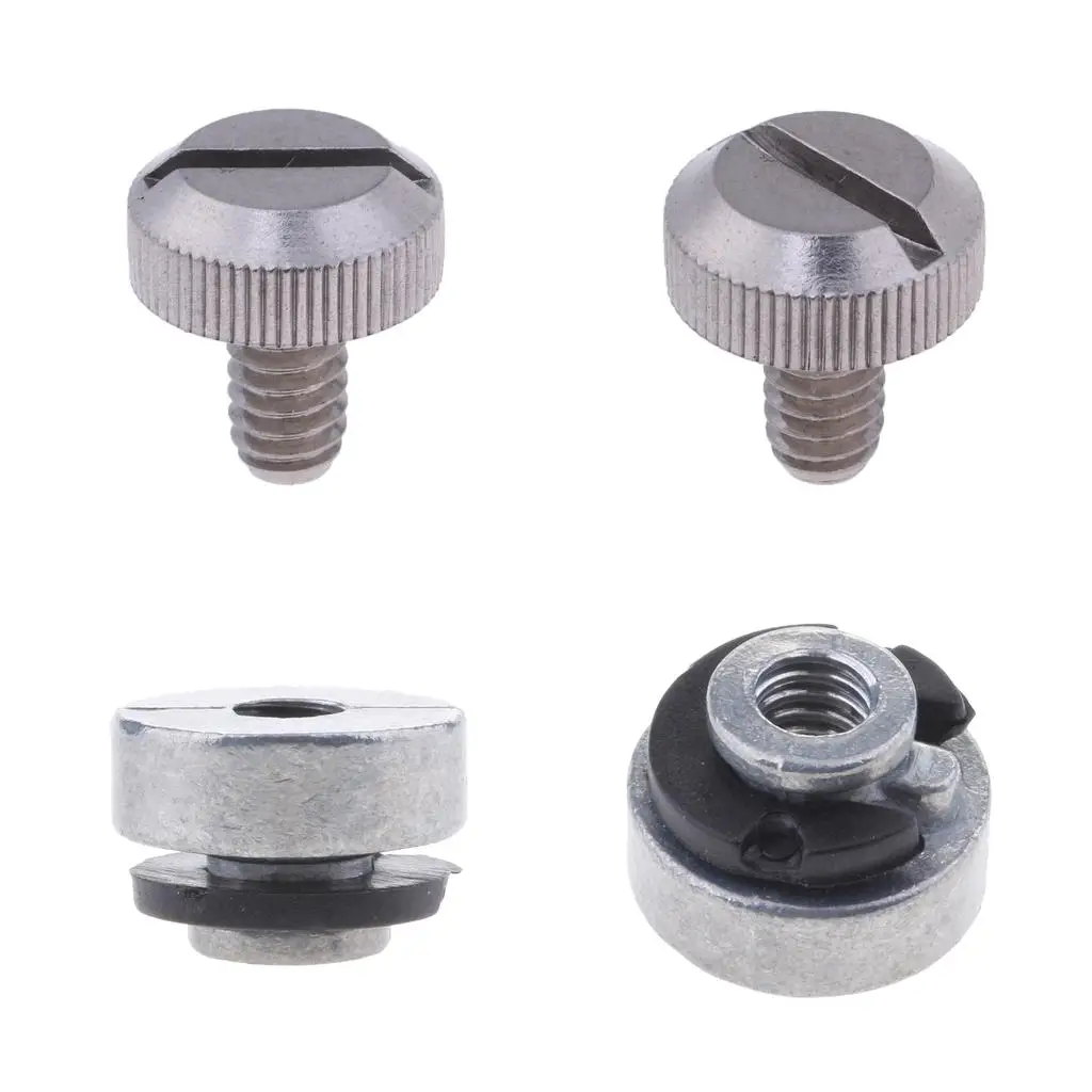 

4pcs 1/4"-20 Aluminium Rear Seat Nuts + SS Bolt for Sportster 96-17