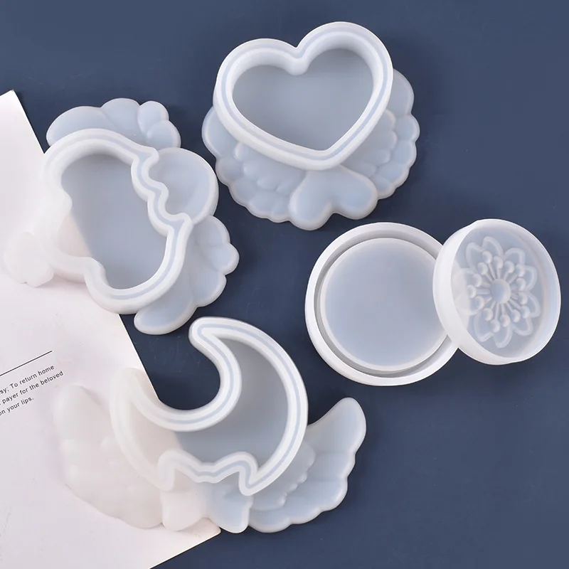 Прозрачная коробка для хранения силиконовая форма в форме сердца луны сакуры