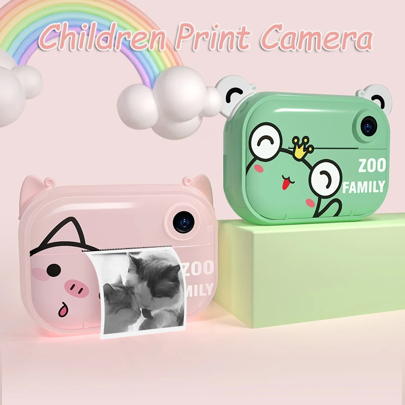 Детская камера мгновенная печать цифровая мини-фотокамера 1080P HD игрушки для