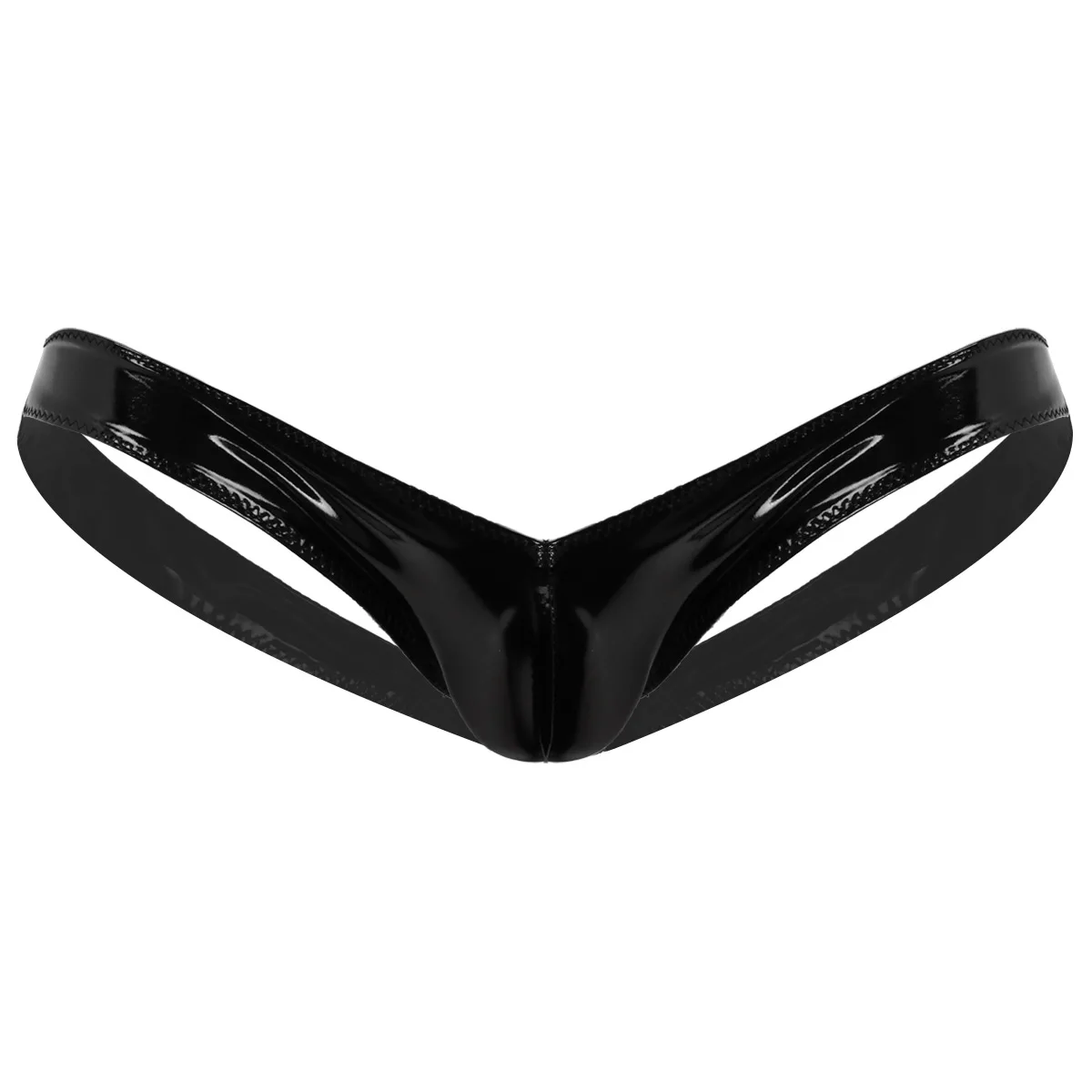 Мужские сексуальные трусики-стринги влажный вид Лакированное нижнее белье с